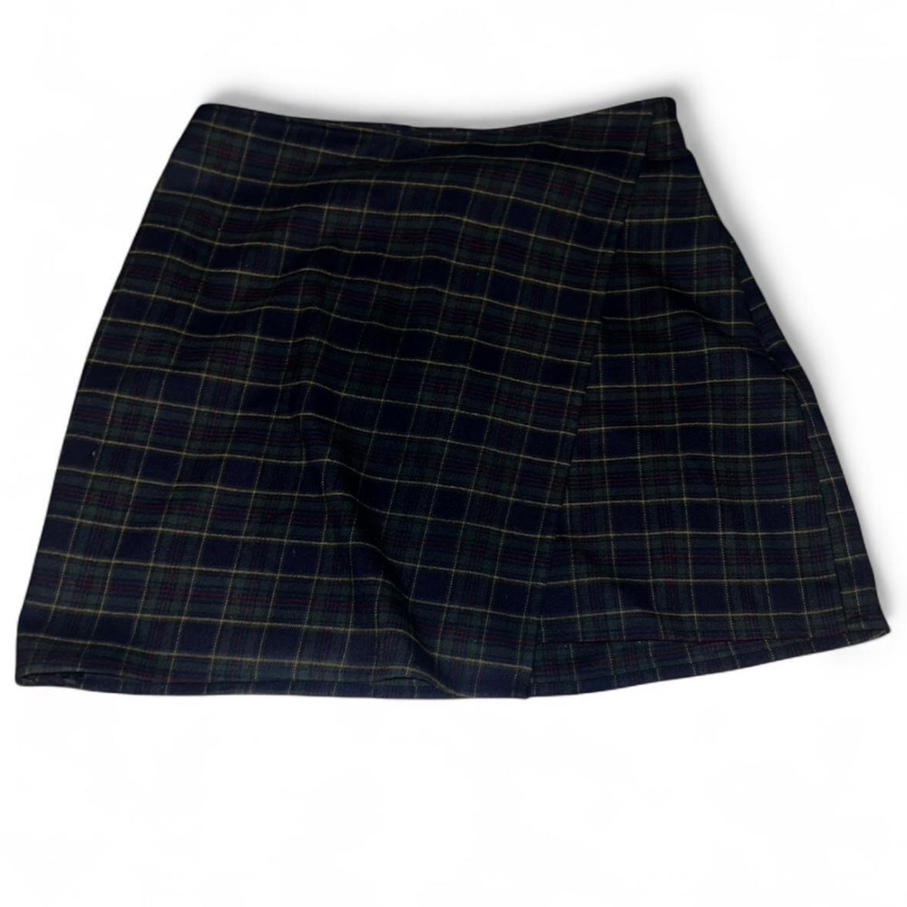 Plaid Blue and Green Women's Skirt